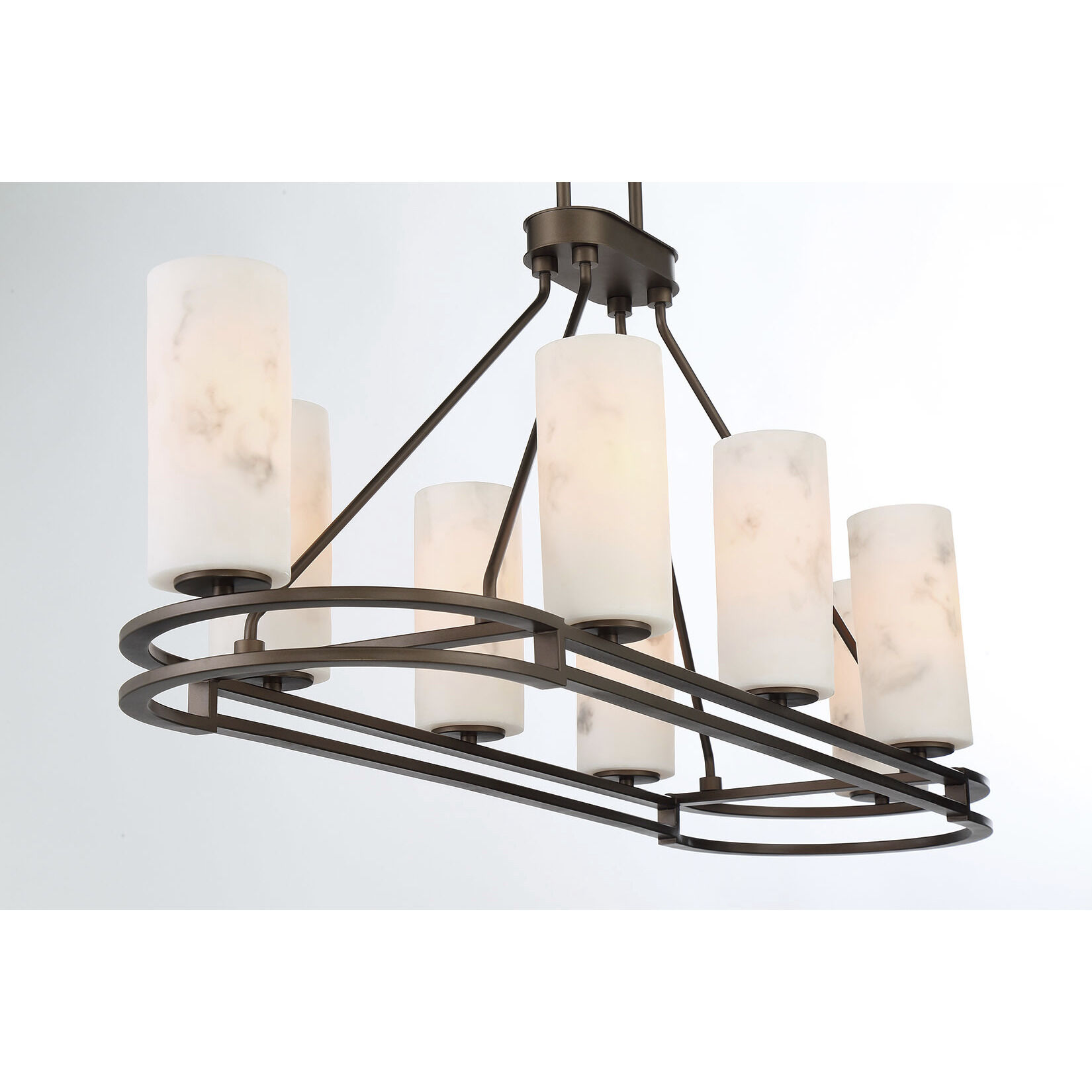 Buchanan 8 Light Hellenic Bronze Island Light Ceiling Light